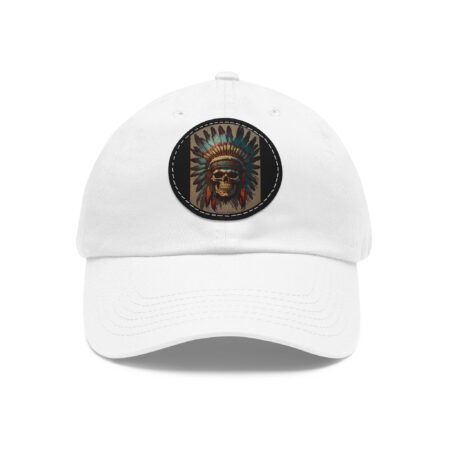 Dad Hat with Leather Patch (Round)