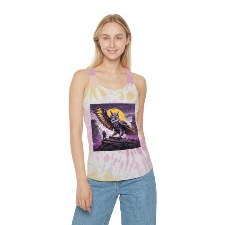 Embrace Comfort and Style with the Hoot Owl Tie Dye Racerback Tank Top