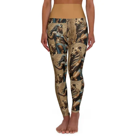 High Waisted Yoga Leggings (AOP)The Lioness