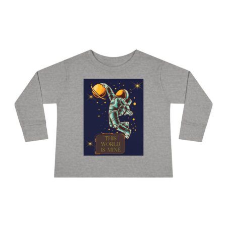 Toddler Long Sleeve Tee - Astronaut Blast Off Shirt for Little Explorers